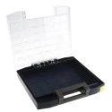 Raaco 10 Cell Blue Polystyrene, Polycarbonate, Polypropylene Compartment Box, 55mm x 354mm x 323mm 134828