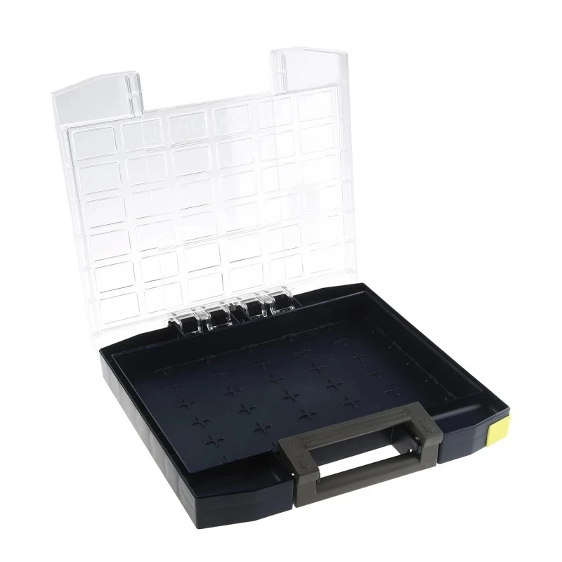 Raaco 10 Cell Blue Polystyrene, Polycarbonate, Polypropylene Compartment Box, 55mm x 354mm x 323mm 134828
