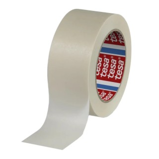 Tesa 4331 Beige BDF Automotive Masking Tape, Polyethylene Terephthalate, Silicone Adhesive, 50mm x 50m, 200°C, 04331-00012-00