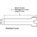 ZF Microswitch Actuator Roller Lever, Plastic, Black, For Use With DC (LC) Series 714-0261