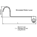 ZF Microswitch Actuator Roller Lever, Plastic, Black, For Use With DC (LC) Series 714-0261