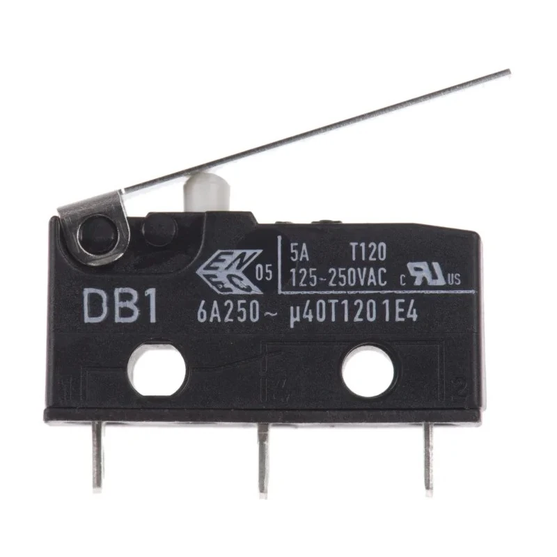 ZF Lever Micro Switch, Solder Terminal, 6A, 250 V AC, SPDT, IP50, DB1C-A1LC