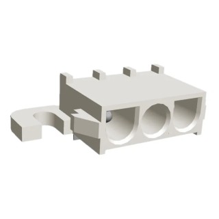 TE Connectivity Universal MATE-N-LOK Series PCB Header Right Angle Through Hole, 3 Contacts, 6.35 mm Pitch, 19A 1-350943-0