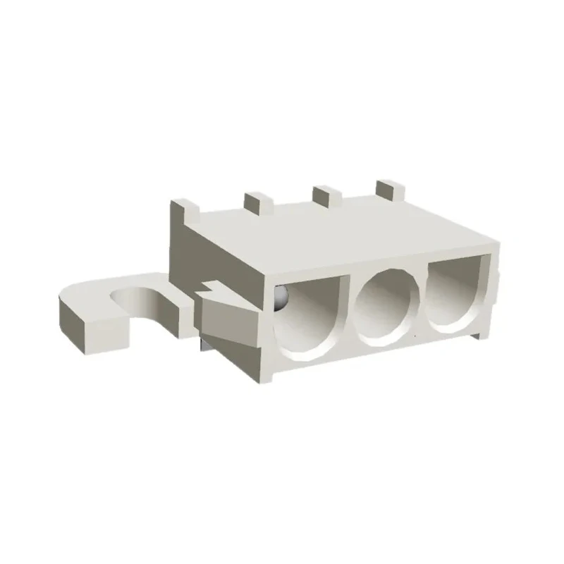 TE Connectivity Universal MATE-N-LOK Series PCB Header Right Angle Through Hole, 3 Contacts, 6.35 mm Pitch, 19A 1-350943-0