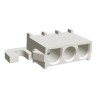 TE Connectivity Universal MATE-N-LOK Series PCB Header Right Angle Through Hole, 3 Contacts, 6.35 mm Pitch, 19A 1-350943-0