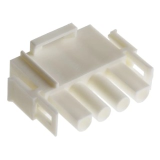 TE Connectivity Universal MATE-N-LOK Male Connector Housing 6.35mm Pitch 4 Way 1 Row Straight Nylon 350779-4