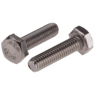 RS PRO Plain Stainless Steel Hex Bolt M4 x 16 mm DIN 933 520-021