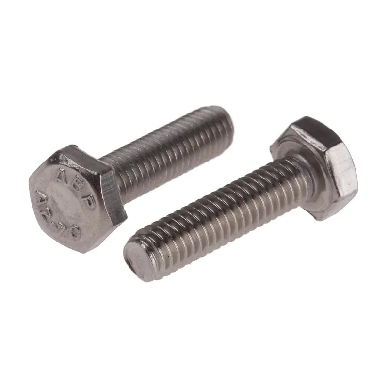 RS PRO Plain Stainless Steel Hex Bolt M4 x 16 mm DIN 933 520-021