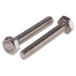 RS PRO Hex Bolt, Stainless Steel, M4 x 25 mm, Grade A2, Plain Finish 520-043