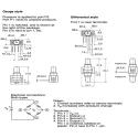 Honeywell 26PC Series Differential Pressure Sensor Wheatstone Bridge Output, Gauge/Differential 60 psi, 26PCBFA6D
