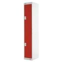 RS PRO 2 Door Steel Red Industrial Locker 1800 mm x 300 mm x 450 mm 521-342