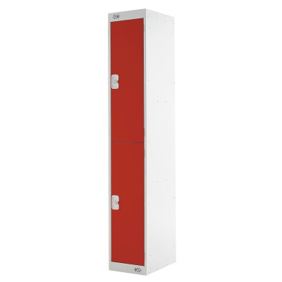RS PRO 2 Door Steel Red Industrial Locker 1800 mm x 300 mm x 450 mm 521-342