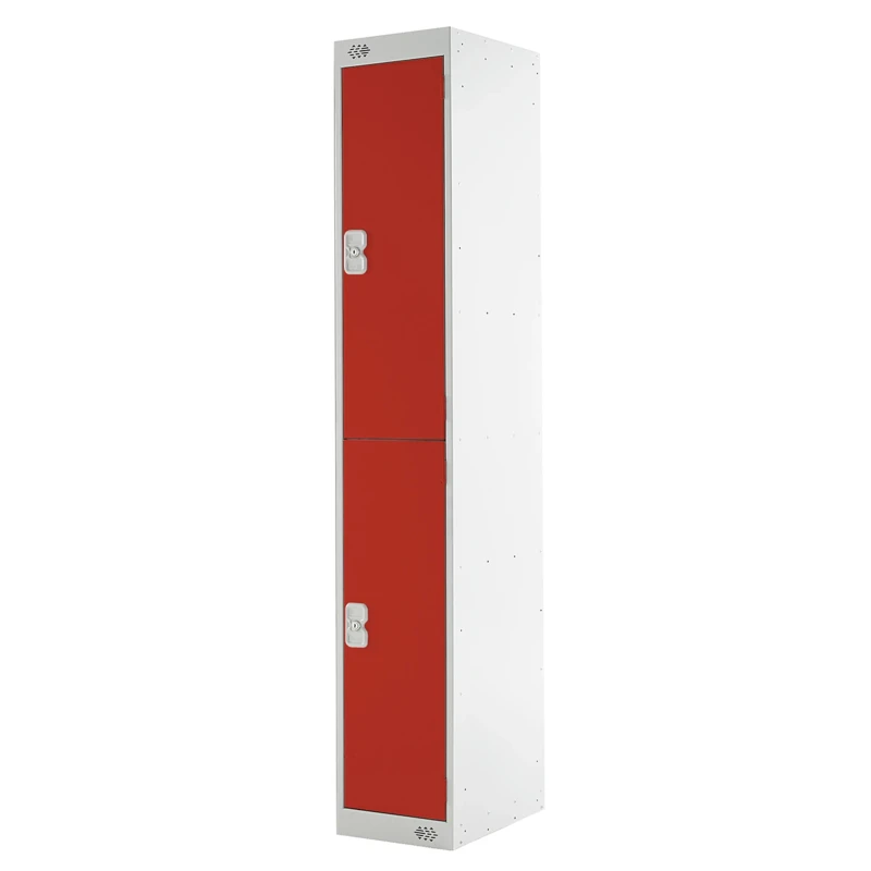 RS PRO 2 Door Steel Red Industrial Locker 1800 mm x 300 mm x 450 mm 521-342
