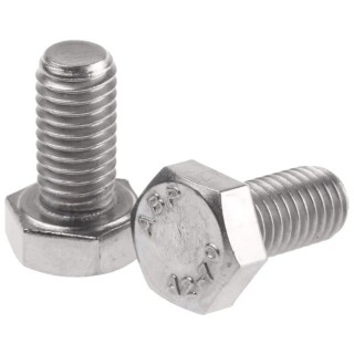 RS PRO Stainless Steel Hex Bolt, M8 Thread, 16mm Length, DIN 933, Plain Finish 520-194