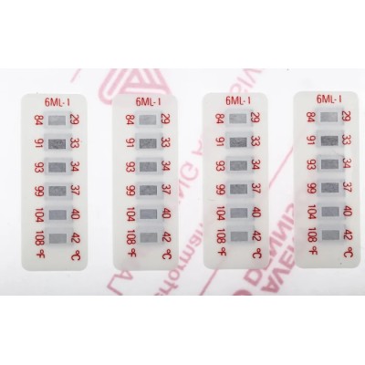 RS PRO Temperature Sensitive Label, 6 Levels, 29°C to 42°C, Non-Reversible, 10 Labels, Horizontal 285-914