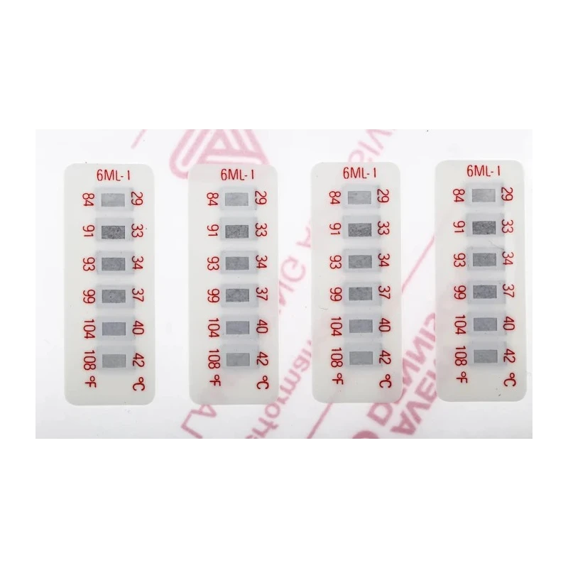 RS PRO Temperature Sensitive Label, 6 Levels, 29°C to 42°C, Non-Reversible, 10 Labels, Horizontal 285-914
