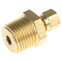 RS PRO Brass Compression Fitting for Thermocouple or PRT Probe, BSPT Thread, RoHS, 286-771