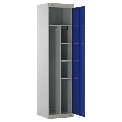 RS PRO Steel Locker, 1 Door, 6 Compartments, Blue, 1800x450x450 mm 521-500