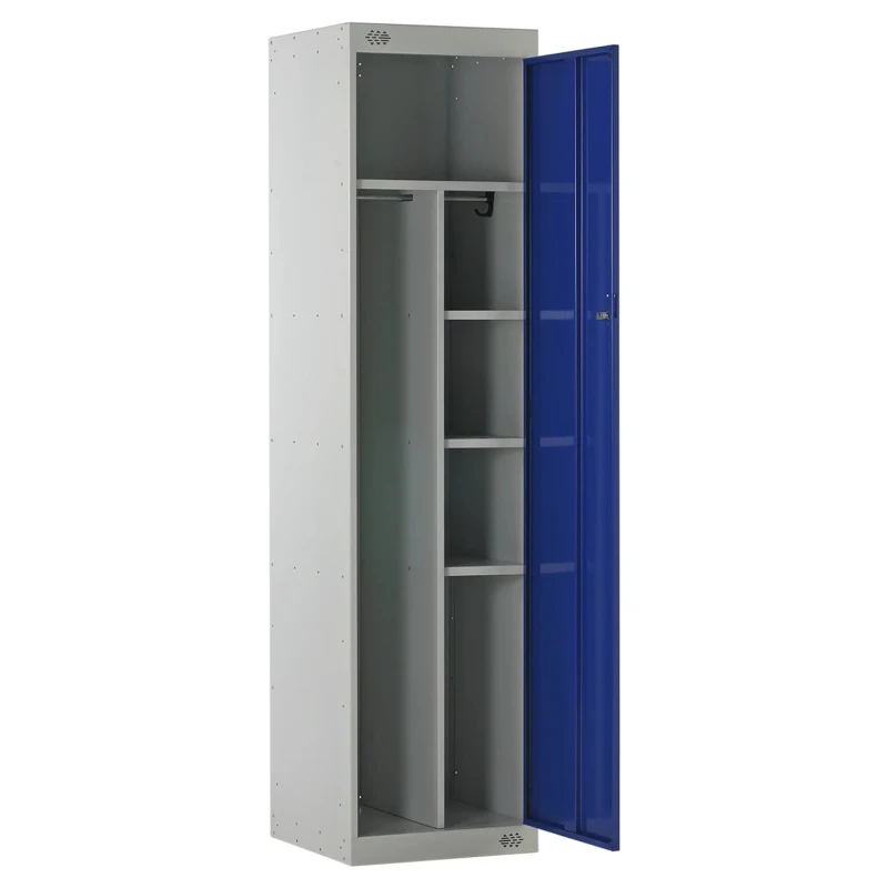 RS PRO Steel Locker, 1 Door, 6 Compartments, Blue, 1800x450x450 mm 521-500