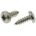 RS PRO Self-Tapping Screw, Stainless Steel, Pan Head, Pozidriv, A2 Grade, Plain Finish, 13 mm Length, Thread Size 10, 521-658