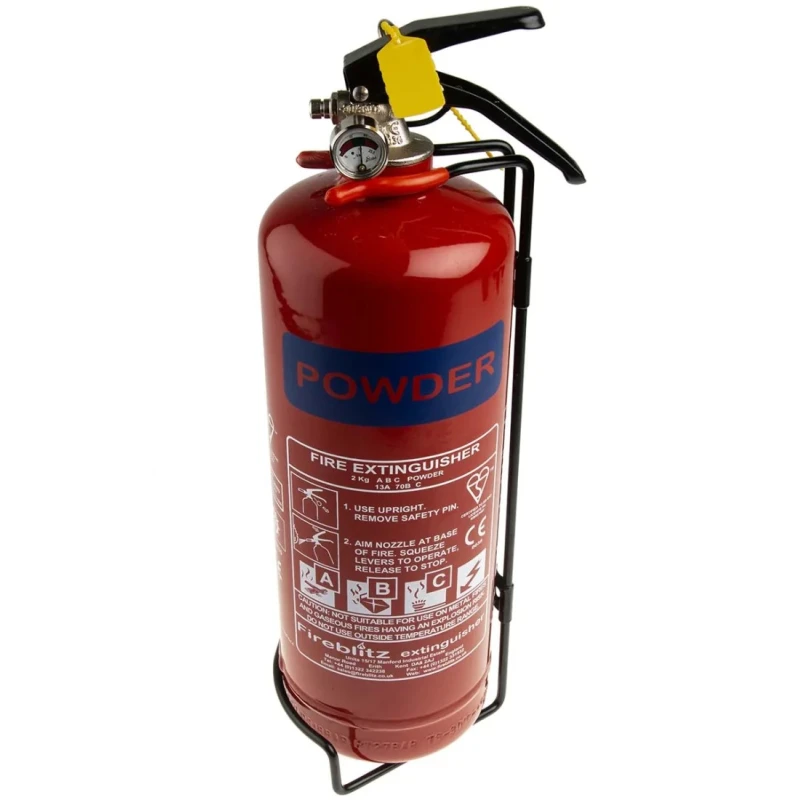 Fireblitz 2kg Dry Powder Fire Extinguisher Class ABC FBP2, Aluminium Case, CE, 3.7kg, Vehicle Suitable