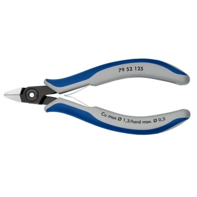 Knipex Bevel Side Cutter, End Cutting Nipper 11mm Jaw Width, 125mm Length, Precision, Steel Jaws 79 52 125 RS