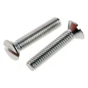 RS PRO Slot Countersunk Stainless Steel Machine Screw M4 20mm A2 Grade DIN 963 527-202