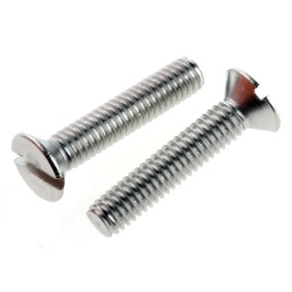 RS PRO Slot Countersunk Stainless Steel Machine Screw M4 20mm A2 Grade DIN 963 527-202