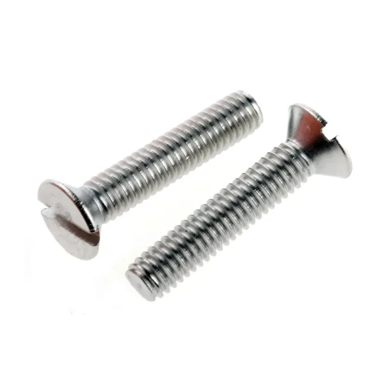 RS PRO Slot Countersunk Stainless Steel Machine Screw M4 20mm A2 Grade DIN 963 527-202