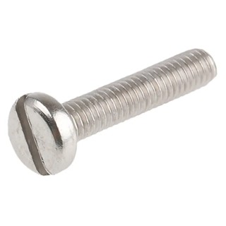 RS PRO Slot Pan Head Machine Screw, M4 Thread, 20 mm Length, A2 Stainless Steel, Slotted Drive, DIN 85, 527-050
