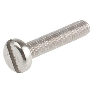 RS PRO Slot Pan Head Machine Screw, M4 Thread, 20 mm Length, A2 Stainless Steel, Slotted Drive, DIN 85, 527-050