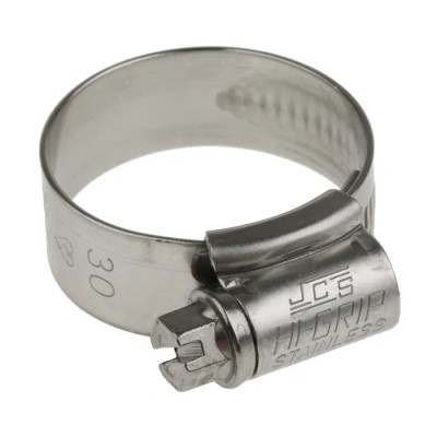 HI-GRIP Stainless Steel Worm Drive Hose Clip, Slotted Hex Head, 30 mm Maximum ID HGS30BP