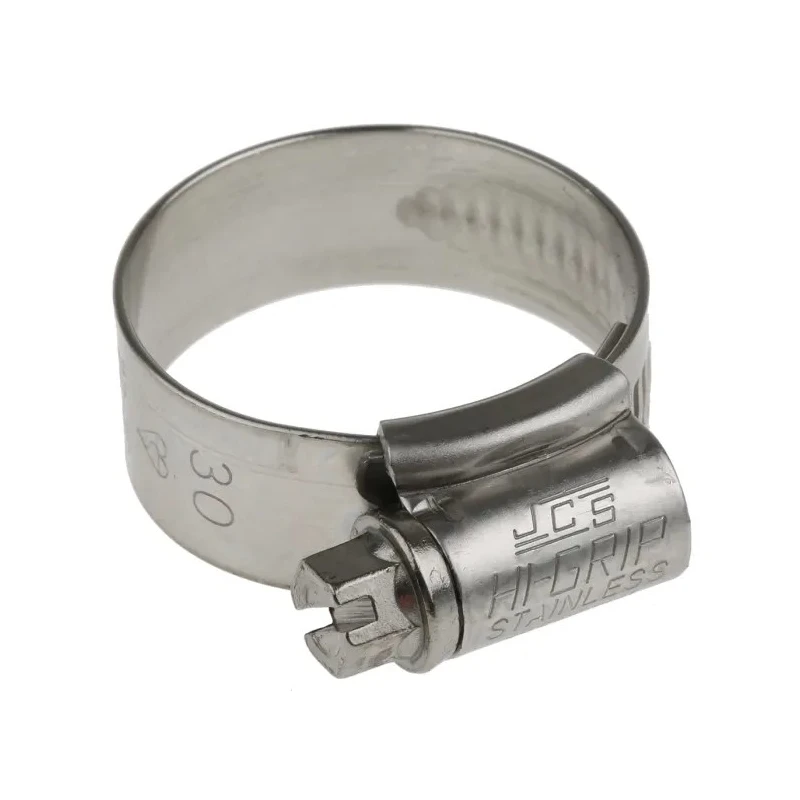 HI-GRIP Stainless Steel Worm Drive Hose Clip, Slotted Hex Head, 30 mm Maximum ID HGS30BP