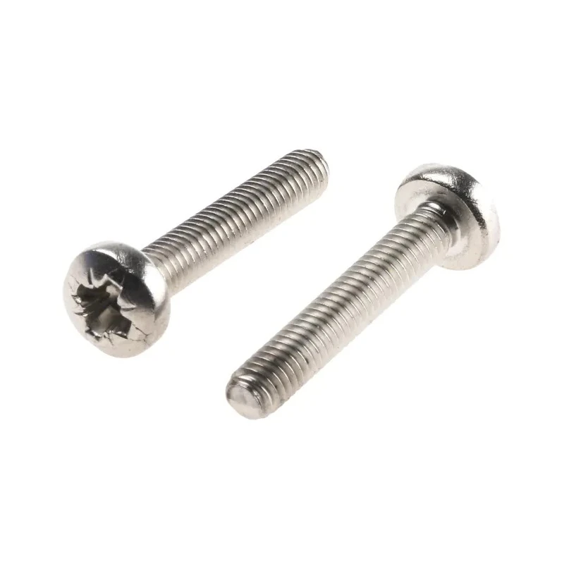 RS PRO Pozidriv Pan Head Stainless Steel Machine Screw M3.5 × 20 mm, A2 Grade, DIN 7985, 528-794