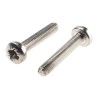 RS PRO Pozidriv Pan Head Stainless Steel Machine Screw M3.5 × 20 mm, A2 Grade, DIN 7985, 528-794