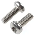 RS PRO Pozidriv Pan Stainless Steel Machine Screw M4 12mm Length, A2 Grade, DIN 7985, Pan Head, 528-823