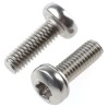 RS PRO Pozidriv Pan Stainless Steel Machine Screw M4 12mm Length, A2 Grade, DIN 7985, Pan Head, 528-823