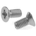 RS PRO Pozidriv Countersunk Stainless Steel Machine Screw M6, 12 mm A2 DIN 965 529-034