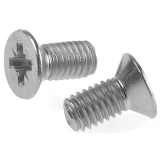 RS PRO Pozidriv Countersunk Stainless Steel Machine Screw M6, 12 mm A2 DIN 965 529-034