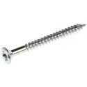 RS PRO Pozidriv Countersunk Steel Wood Screw, Bright Zinc Plated, Steel, 6 in Thread, 38.09 mm Length 529-090