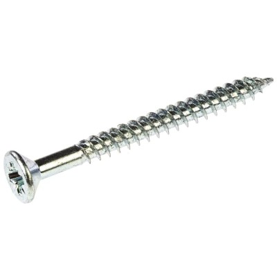 RS PRO Pozidriv Countersunk Steel Wood Screw, Bright Zinc Plated, Steel, 6 in Thread, 38.09 mm Length 529-090