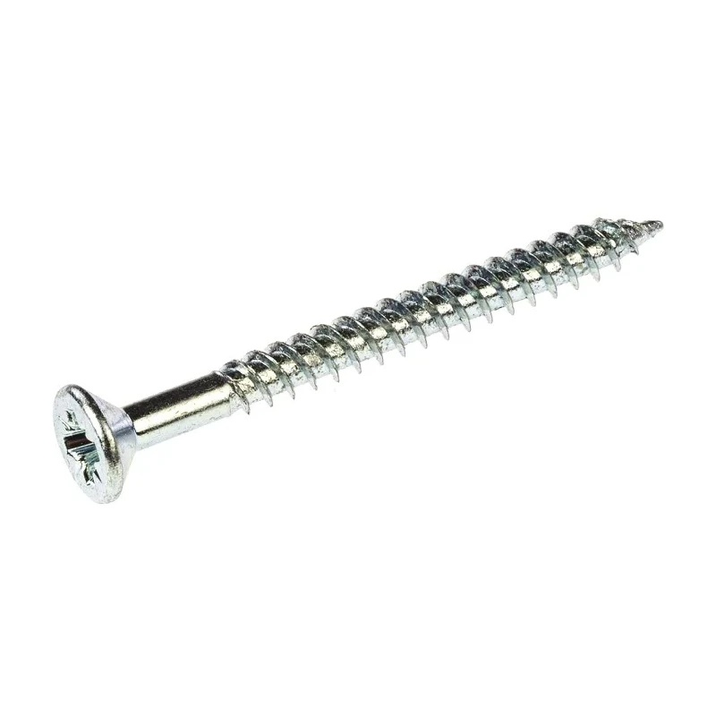 RS PRO Pozidriv Countersunk Steel Wood Screw, Bright Zinc Plated, Steel, 6 in Thread, 38.09 mm Length 529-090