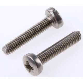 RS PRO Pozidriv Pan Head Stainless Steel Machine Screw M4 20mm, A2 Grade, DIN 7985, 528-845