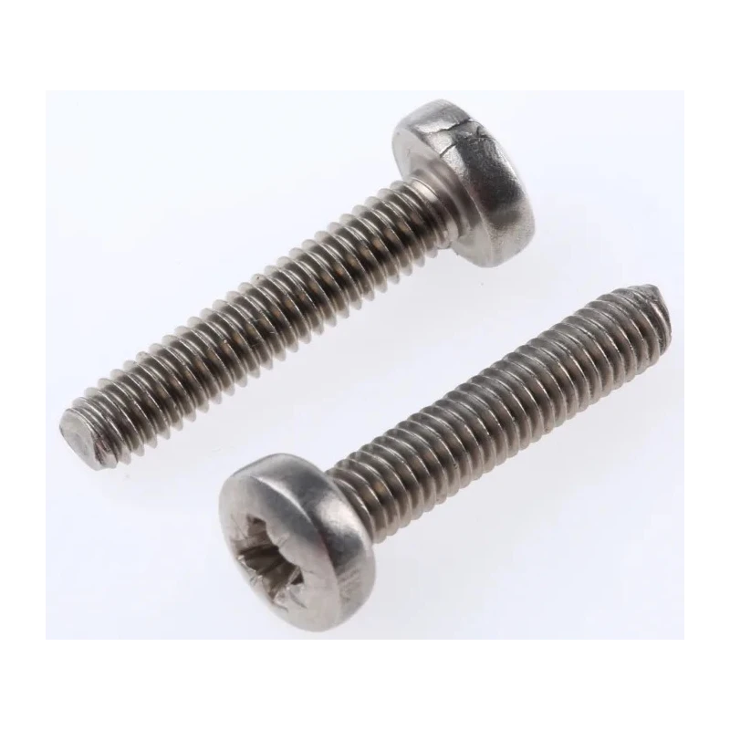 RS PRO Pozidriv Pan Head Stainless Steel Machine Screw M4 20mm, A2 Grade, DIN 7985, 528-845