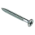 RS PRO Pozidriv Countersunk Steel Wood Screw, Bright Zinc-Plated, No. 8 Thread, 1.5 Inch Length, Steel, 529-129