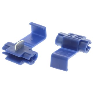 RS PRO Blue Insulated Tap Splice Connector 14 AWG, Polypropylene, Brass, 27mm Length, Model 531-352