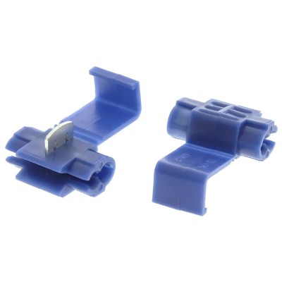 RS PRO Blue Insulated Tap Splice Connector 14 AWG, Polypropylene, Brass, 27mm Length, Model 531-352