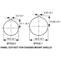 Bulgin Mini Buccaneer Circular Connector PX0802 3 Contacts Panel Mount Socket Female IP68 5A 380V