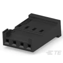 TE Connectivity AMPMODU HE13/HE14 Female Connector Housing 2.54 mm Pitch 4 Way 1 Row Straight 281838-4