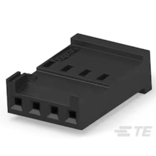 TE Connectivity AMPMODU HE13/HE14 Female Connector Housing 2.54 mm Pitch 4 Way 1 Row Straight 281838-4